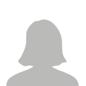 Gray female silhouette avatar on black background